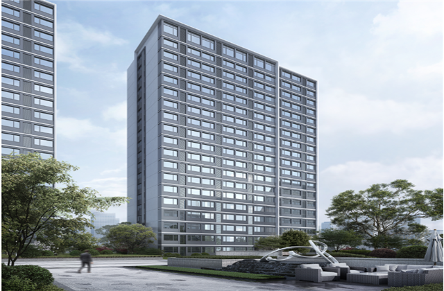 杭州市首座近零能耗住宅建筑临安彩虹多多宸锦学府主体结顶